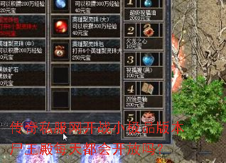 传奇私服网开战小极品版本尸王殿每天都会开放吗? 传奇私服网开战小极品版本尸王殿每天都会开放吗?