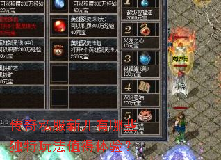 传奇私服新开有哪些独特玩法值得体验? 传奇私服新开有哪些独特玩法值得体验?