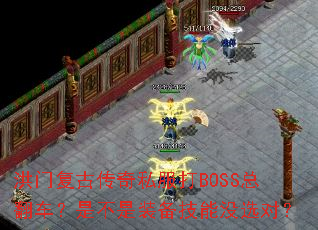 洪门复古传奇私服打BOSS总翻车?是不是装备技能没选对? 洪门复古传奇私服打BOSS总翻车?是不是装备技能没选对?