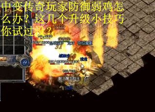 中变传奇玩家防御弱鸡怎么办？这几个升级小技巧你试过没？