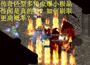传奇巨型多角虫爆小极品传闻是真的吗？如何刷取更高概率？