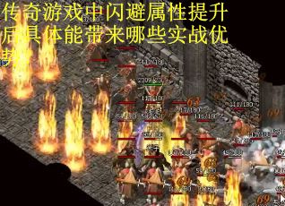 传奇游戏中闪避属性提升后具体能带来哪些实战优势？