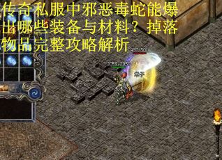 传奇私服中邪恶毒蛇能爆出哪些装备与材料？掉落物品完整攻略解析