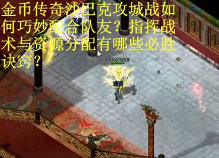 金币传奇沙巴克攻城战如何巧妙配合队友？指挥战术与资源分配有哪些必胜诀窍？