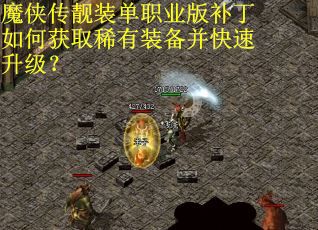魔侠传靓装单职业版补丁如何获取稀有装备并快速升级？