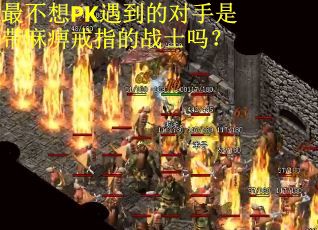 最不想PK遇到的对手是带麻痹戒指的战士吗？